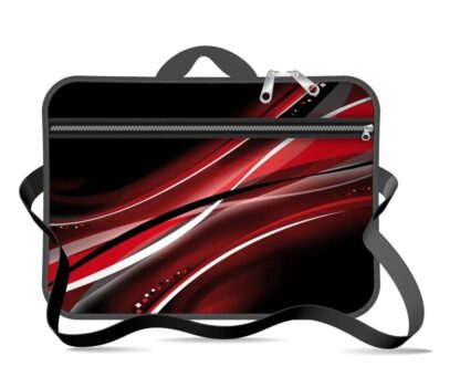 Maletin Notebook 14 A 15.6 Neoprene Bolsillo Lineas Rojas