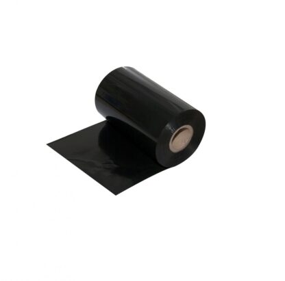 Cinta Ribbon Compatible de Cera OUT - 1 Eje de 0.5 in - 110 mm x 74 mts. Negra