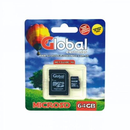 MicroSD 64 GB con adaptador SD Clase 10 HFC1, Global Electronics