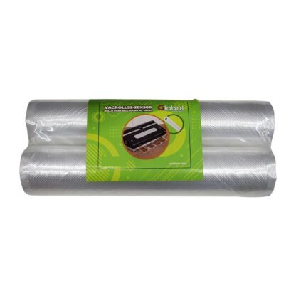 Rollos para Selladora al vacío de 28x500cm en paquete de 2 unidades, Global Electronics