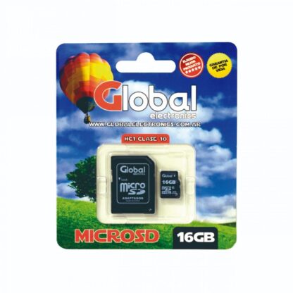 MicroSD 16 GB con adaptador SD Clase 10 HFC1, Global Electronics