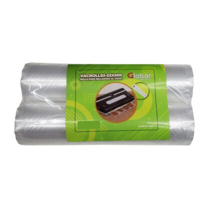 Rollos para Selladora al vacío de 22x500cm en paquete de 2 unidades, Global Electronics