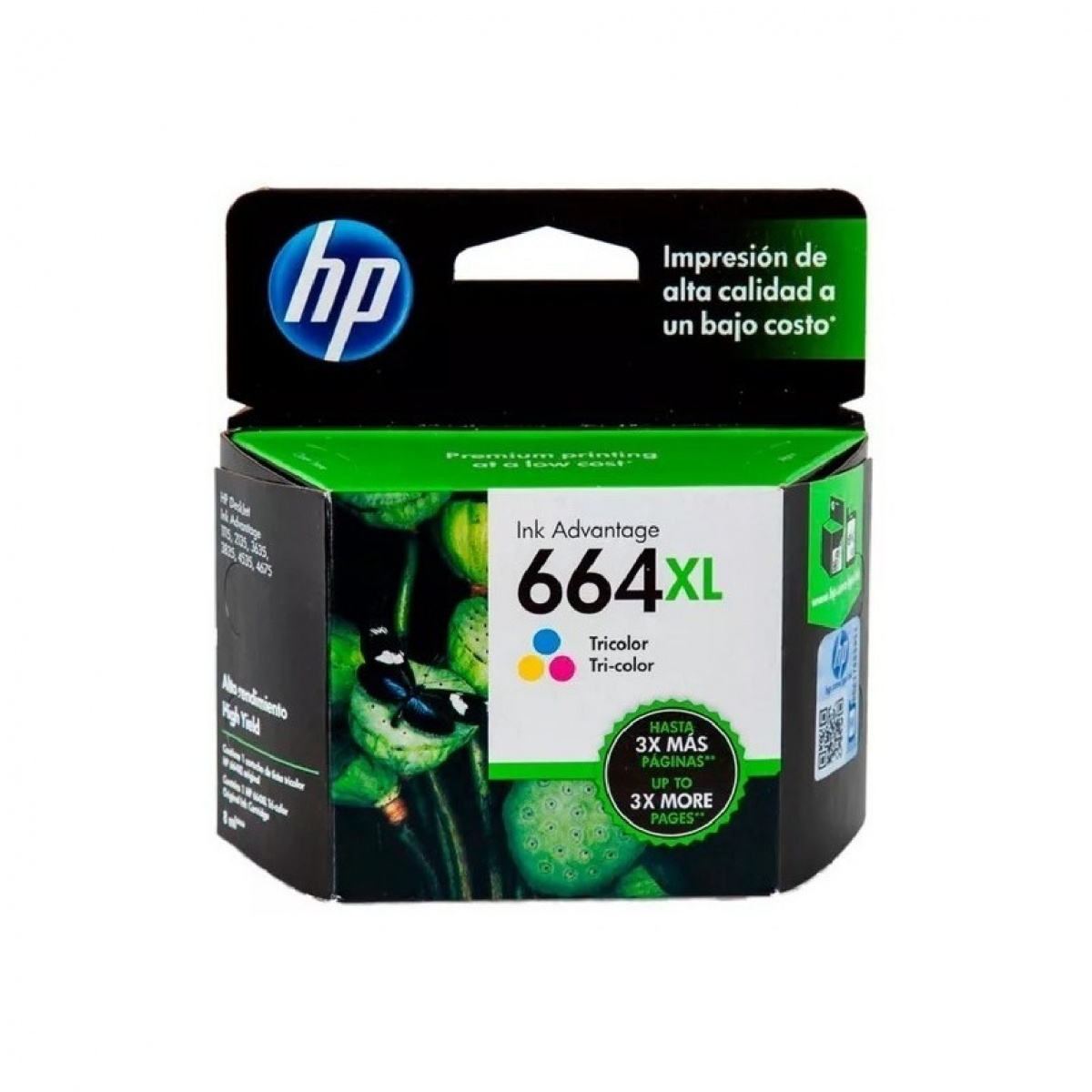 Cartucho de Tinta Original HP 664XL Tricolor para 2135 3635 4535 4675