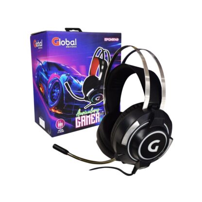 Auricular Gamer con Microfono y Luces Stereo con cable Jack 3.5 / USB y Adaptador 2 a 1 Incluido EPGMR149, Global Electronics