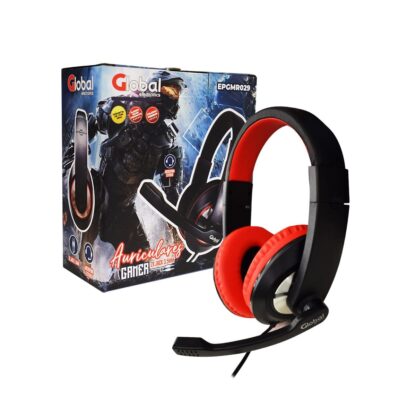 Auricular Gamer con Microfono Stereo con cable Jack 3.5 EPGMR029, Global Electronics