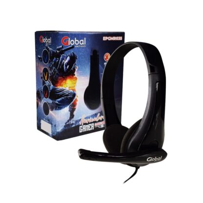 Auricular Gamer con Microfono Stereo con cable Jack 3.5 EPGMR035, Global Electronics